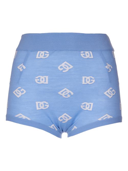 Culotte in lana e seta con intarsio logo DG DOLCE & GABBANA | FXU02TJFMGSB0143